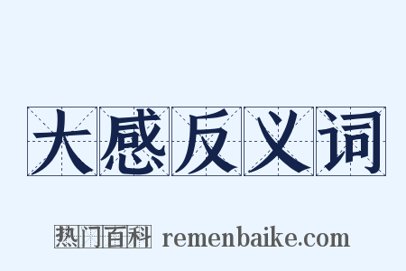 大感反义词是什么意思的图片